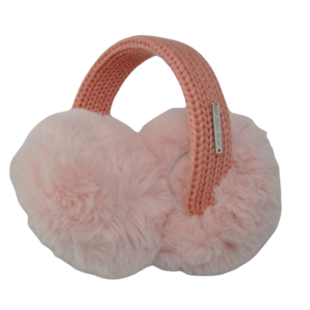 Michael Kors Shaker Earmuffs Ear Muffs Logo Plate Detail Pink Nwt $78
